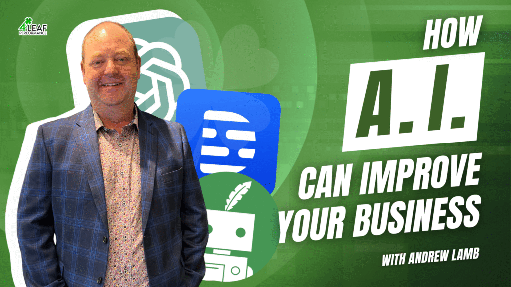 image with text: "how AI can improve your business"
