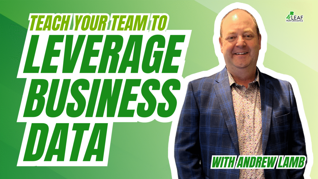 image with text: "teaching your team to leverage business data"