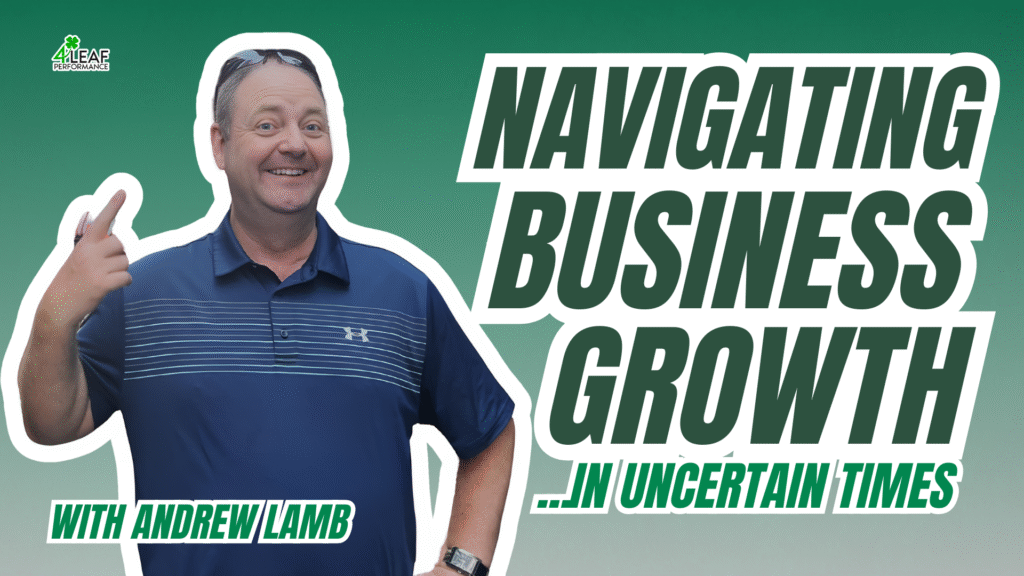 image with text: "navigating business growth in uncertain times"