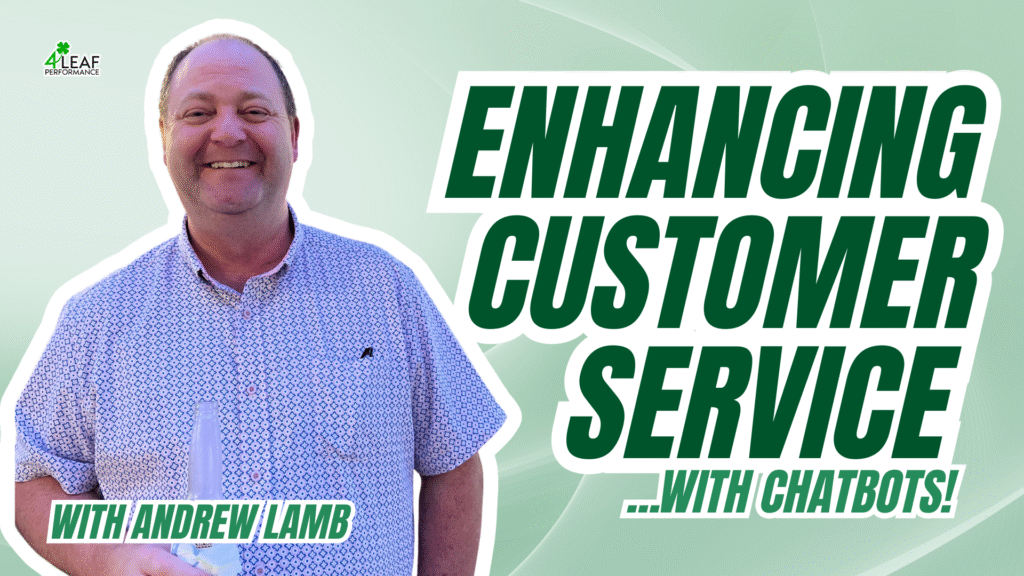 image with text: "enhancing customer service with chatbots"