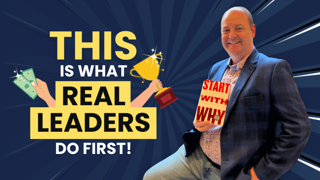 image with text "this is what real leaders do first"