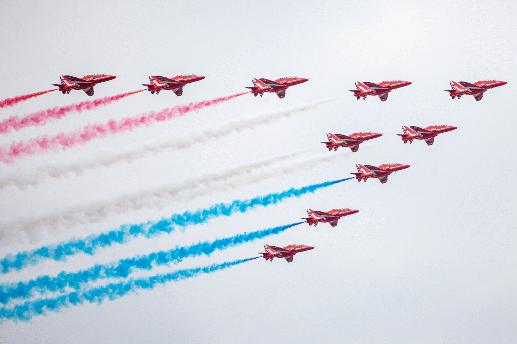 planes flying in a v formation, symbolizing how a person equipped with the why.os flies ahead of everyone