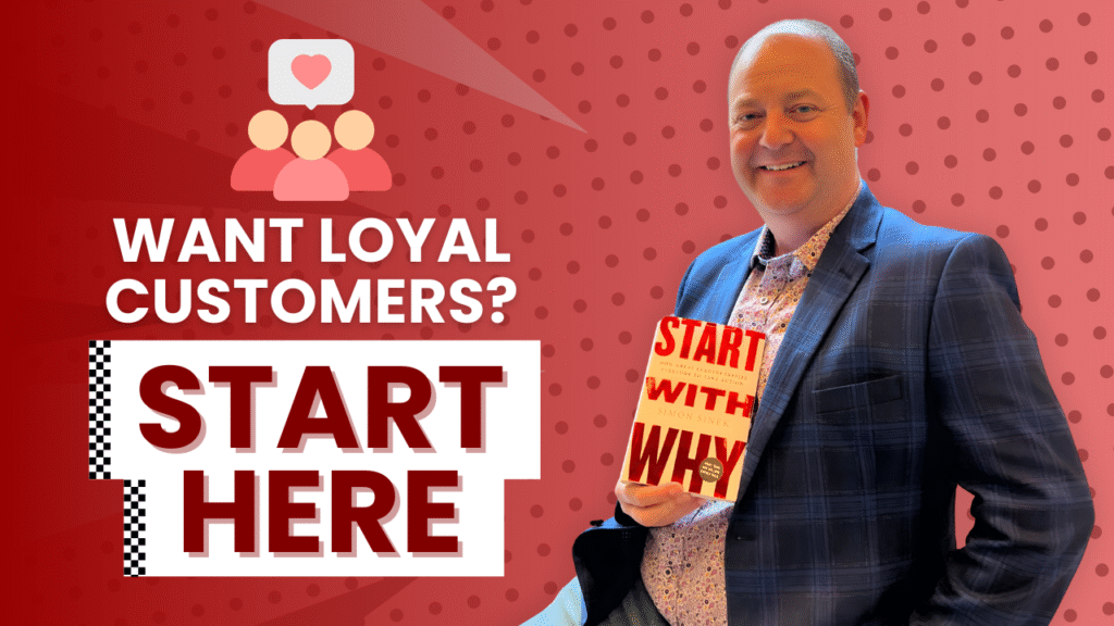 image with text: "wante loyal customers? start here"